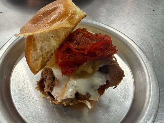 Cheesesteak Beef Slider.